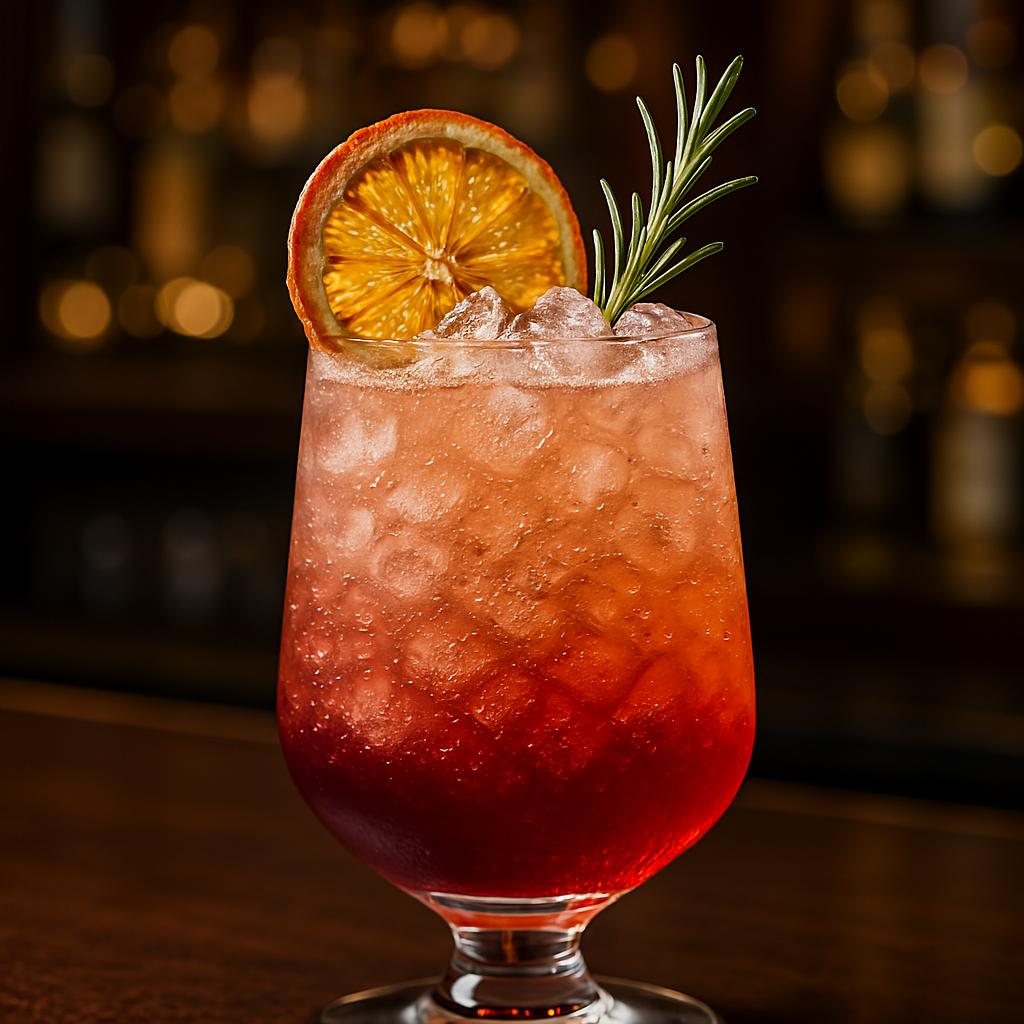 Ruby Sunset Refresher Mocktail